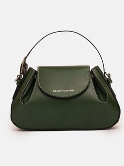 Kelby Huston - Green Leather Solid Handheld Bag