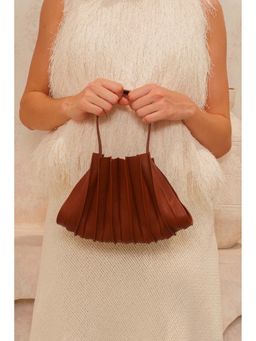 Kelby Huston - Brown Leather Textured Handheld Bag