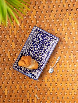 ExclusiveLane - Badamwari Bagheecha-2' Hand-Painted Ceramic Serving Platter