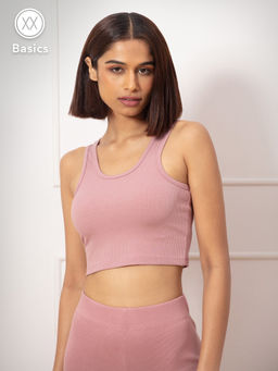 Twenty Dresses by Nykaa Fashion - Basics Pink Solid Round Neck T Shirt
