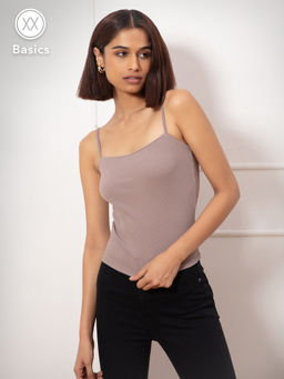 Twenty Dresses by Nykaa Fashion - Basics Taupe Relaxed Mode On T-Shirt