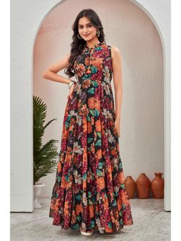 Gahan - Multi-Color Floral Printed Fashion Fresh Maxi Dress