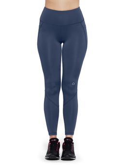 Amante - Energize Solid High Rise Sports Tight-Blue