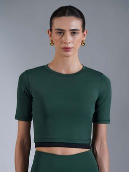 BASICPLZ - Core Crop Top Green