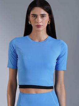 BASICPLZ - Core Crop Top Blue