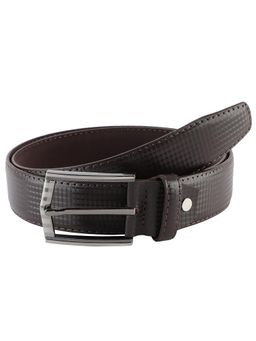 ZEVORA - Men Brown Textured Belt