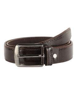 ZEVORA - Men Brown Textured Belt
