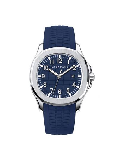 Modern Analog Watch with Textured Dial and Sleek Silicon Strap For Men - Gz-50118 (M)