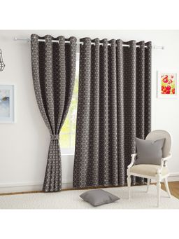 Story@Home - 300 Gsm Polyester Blackout 4 Pc Grey