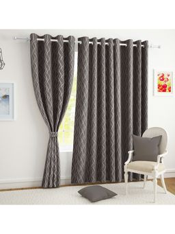 Story@Home - 300 Gsm Polyester Blackout 4 Pc Grey