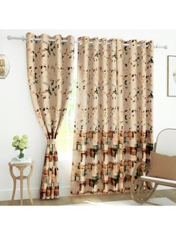 Story@Home - 300 Gsm Polyester Blackout 4 Pc Beige