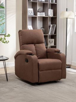Savya Home - Single Recliner Chair(Brown)