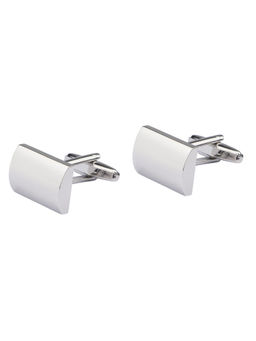 The Tie Hub - Rectangular Silver Cufflink