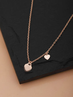 Carlton London - Rose Gold Brass Necklace
