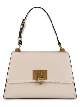 Guess - STEPHI TOP HANDLE FLAP Beige Handbag
