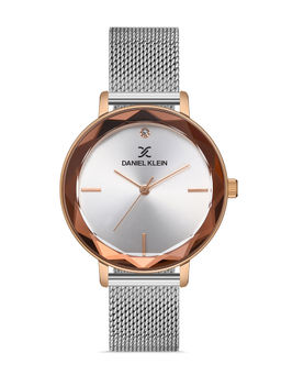 Daniel Klein - Silver Color MESH BAND Watch for Women DK.1.13186-2