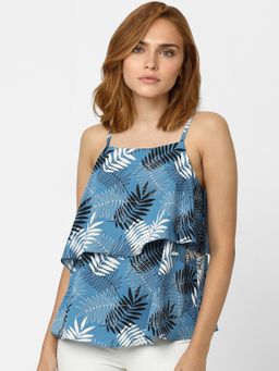 VERO MODA - Women Printed Blue Top