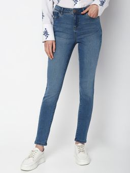 VERO MODA - Light Blue Mid Rise Skinny Jeans