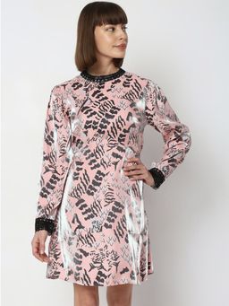 VERO MODA - Pink Abstract Print Shift Dress