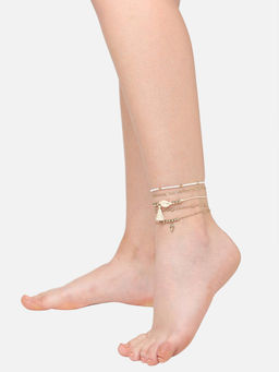 Twenty Dresses by Nykaa Fashion - As Quirky As My Style Anklet (Set of 5)