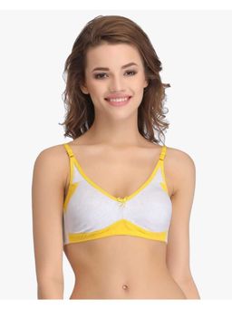 Clovia - Cotton Rich Solid Non-Padded Full Cup Wire Free T-shirt Bra - Light Grey
