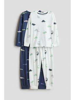 H&M - Boys Multi-Color 2-Pack Printed Cotton Pyjamas and Tops