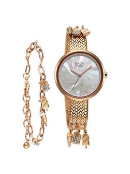 Titan - Women Off White Round Dial Analog Watch with Bracelet - 95253WM01F (M)