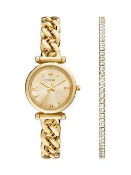 Fossil - Women Gold Round Dial Analog Watch with Bracelet - ES5387SET (S)