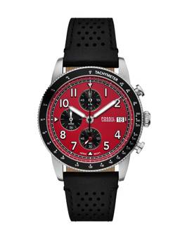 Fossil - Men Red Round Dial Analog Watch - FS6086 (S)