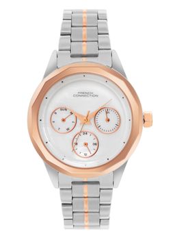 French Connection - Women White Round Dial Analog Watch - FCH06RTM (M)