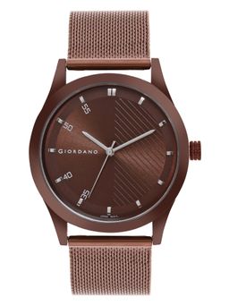 Giordano - Men Brown Round Dial Analog Watch - GZ-50110-44 (M)
