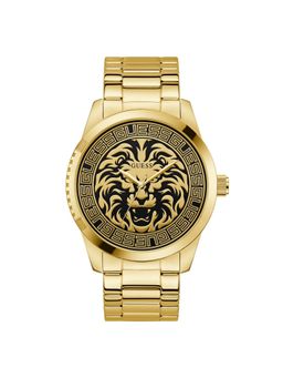 Guess - Men Gold Round Dial Analog Watch - U1431G2M (M)