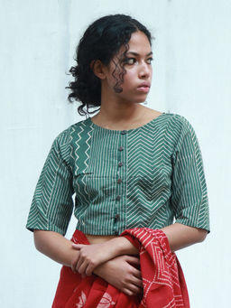 Chidiyaa - Baby Asparagus Cotton Blouse Fmtm