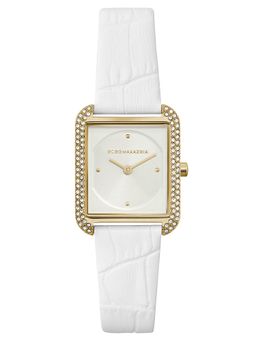 BCBGMAXAZRIA - MAXAZRIA Quartz Crystals White Rectangle Dial Women's Watch - BG50908003
