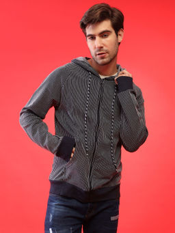 Campus Sutra - Men Striped Full Sleeve Stylish Casual Sweatshirts