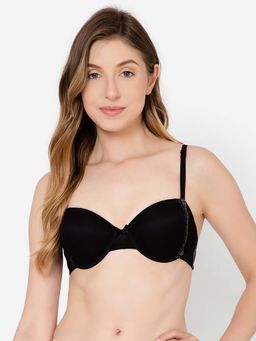 Clovia - Black Net Solid Bra