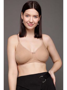 Clovia - Beige Cotton Solid Bra