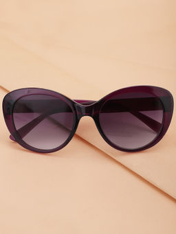 Carlton London - Womens Purple Toned UV Protected Cateye Sunglasses CLSW173