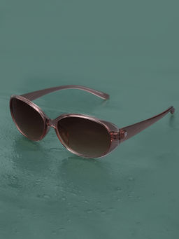 Carlton London - Womens Pink Toned UV Protected Oval Sunglasses CLSW184