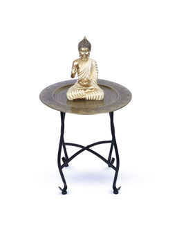 HomeTown - Nelumbra Metal Accent Table In Gold (Set of 4)