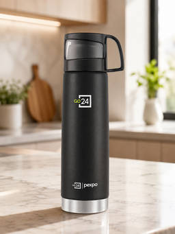 Go24 - Fererro Black Knight Fererro Stainless Steel 3 layer Insulated Regular Flask - 500ml