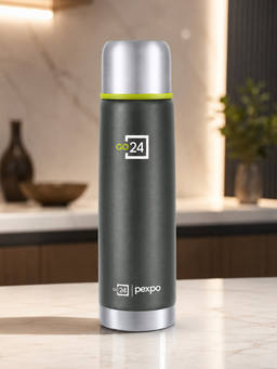 Go24 - Flamingo Knight Black Flamingo Stainless Steel 3 layer Insulated Regular Flask - 500ml