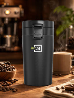 Go24 - Cocoa Knight Black Coffee Cocoa Stainless Steel 3 layer Insulated Coffee Tumbler - 260ml