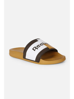 Reebok - White & Mustard Unisex Pop U Sliders