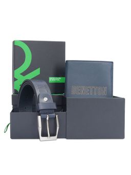 United Colors of Benetton - Wristhrall Men Belt Wallet Gift Set Navy