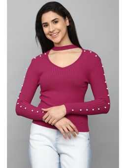 Allen Solly - Women Pink Solid Casual Top