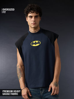 The Souled Store - Navy Blue Official DC Comics Batman: The Legend Men Tanks