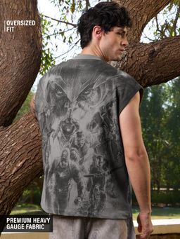 The Souled Store - Grey Official Marvel: The Avengers Men Easy Fit Tanks