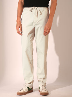 Selected - Men Beige Solid Casual Trouser