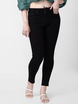 Spykar - Women Black Cotton Super Skinny Ankle Length Jeans (alexa)